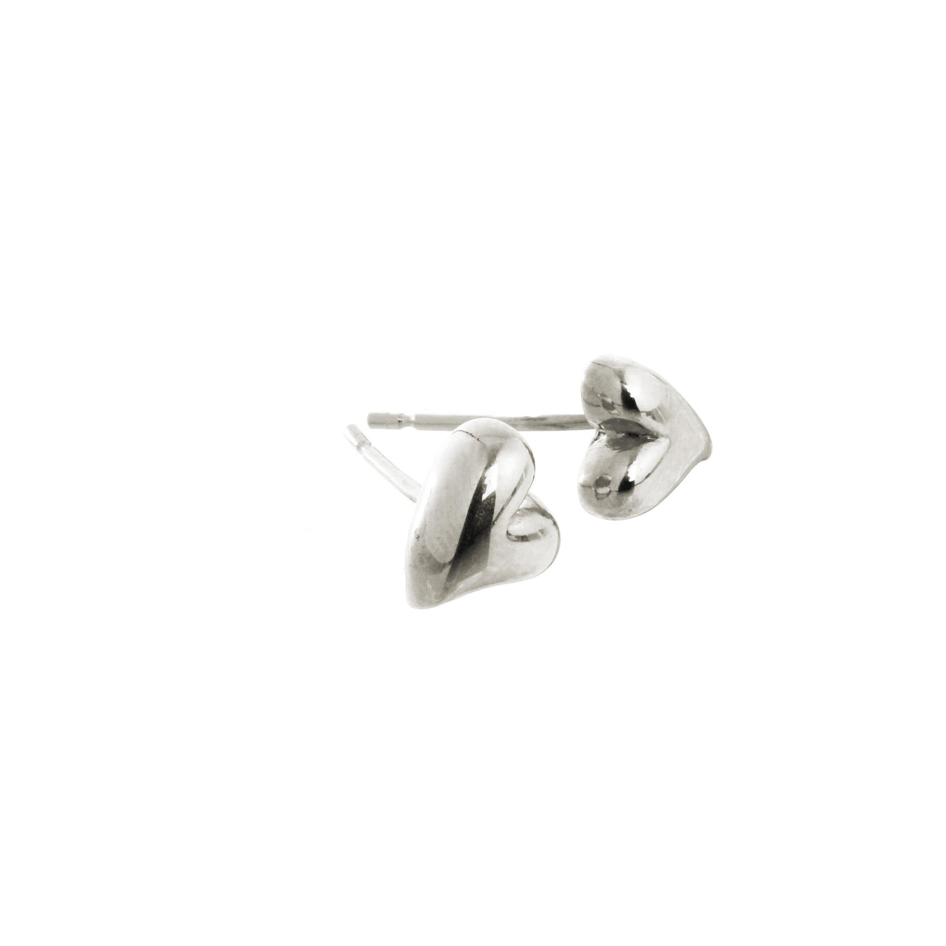 Simply Heart Silver Stud Earrings Scarlett Jewellery