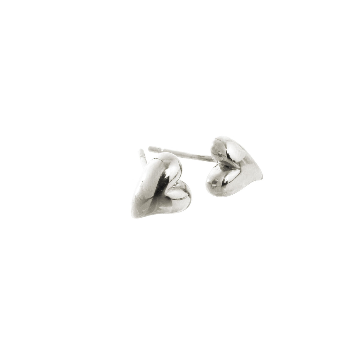 Simply Heart Silver Stud Earrings Scarlett Jewellery