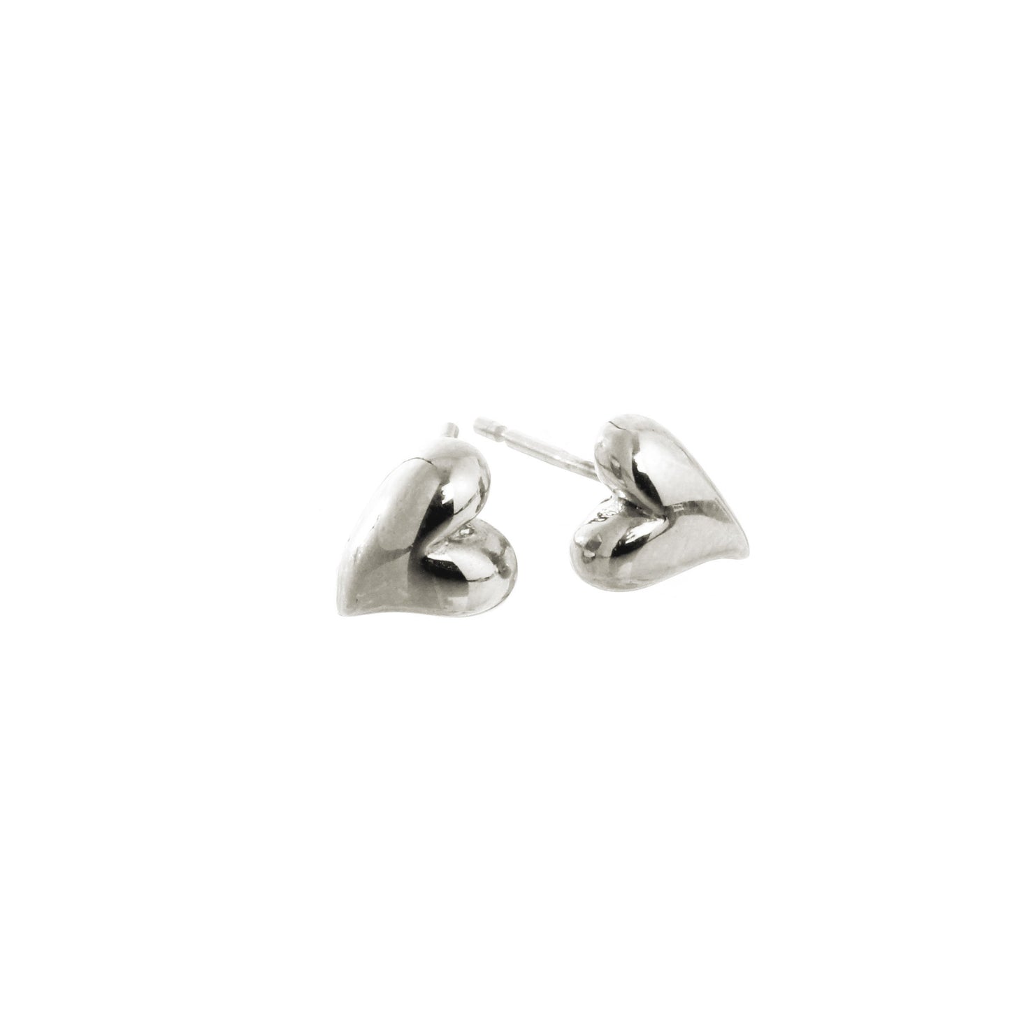 Simply Heart Silver Stud Earrings Scarlett Jewellery