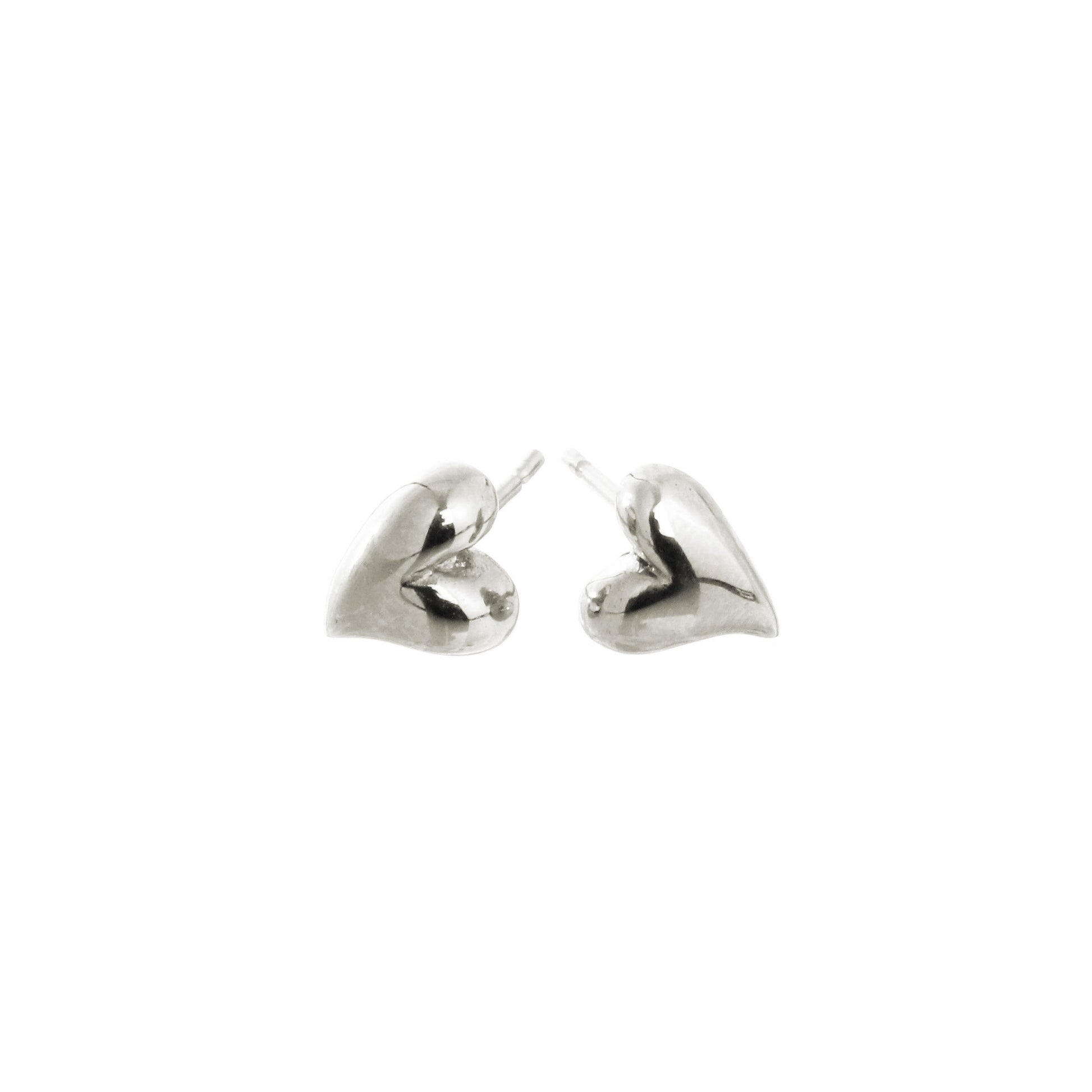 Simply Heart Silver Stud Earrings Scarlett Jewellery