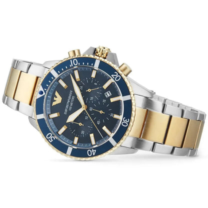 Emporio Armani AR11362 Diver Men's Two-Tone Gold Watch - SJR London Timepiece