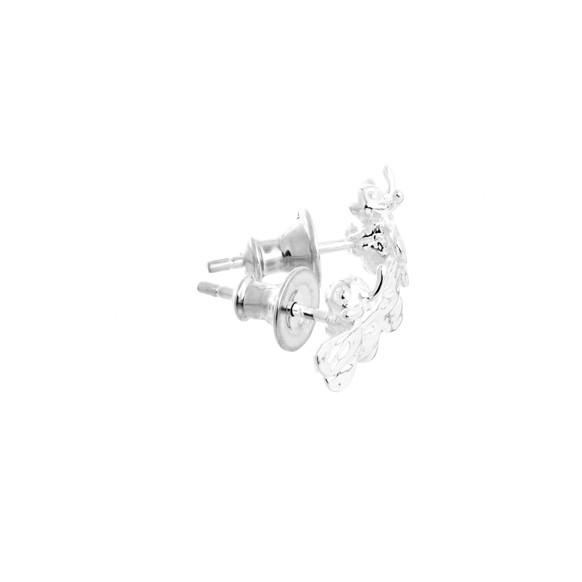 Bumble Bee Silver Stud Earrings Scarlett Jewellery