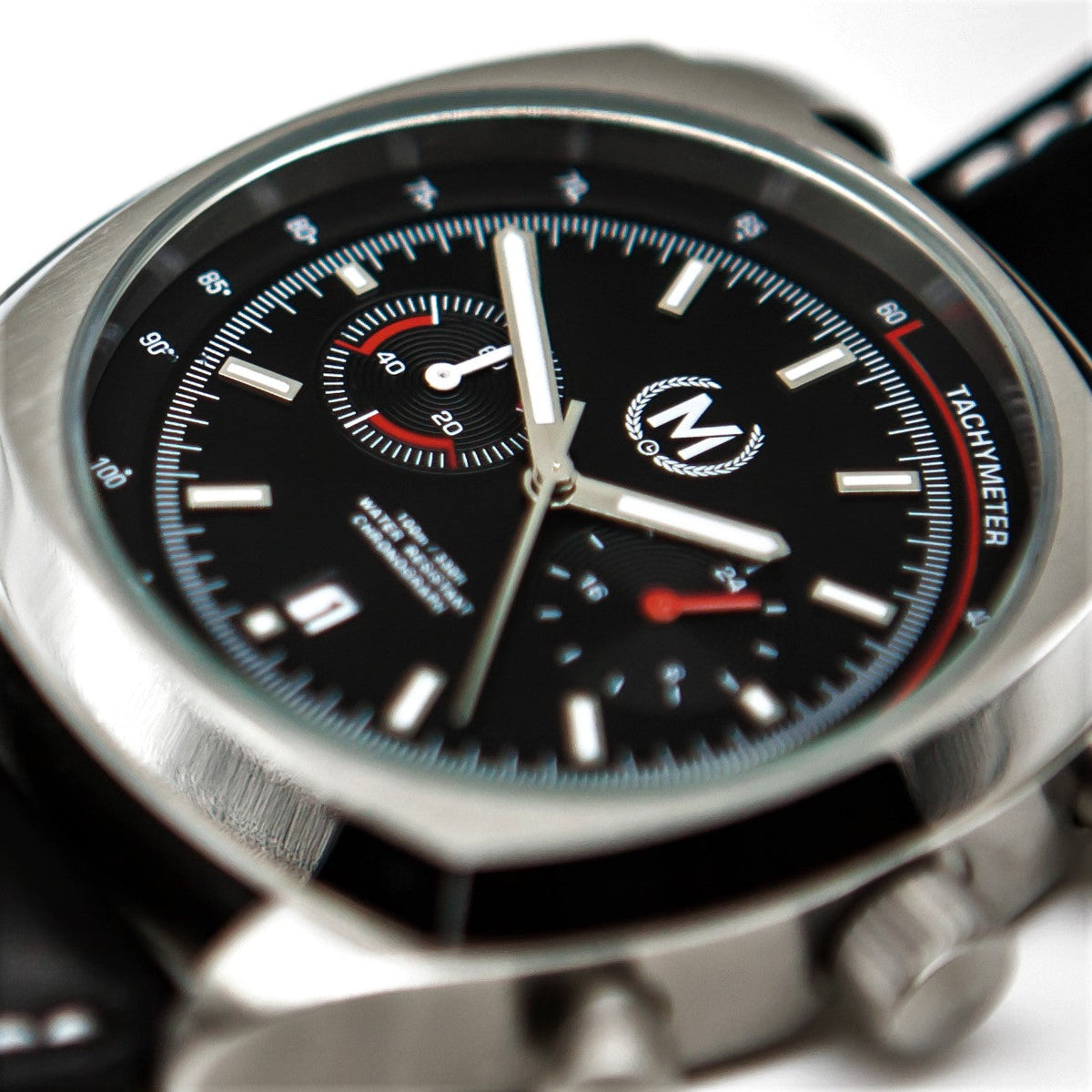 Classic Driver Chronograph, Black And Red Strap (PRE-ORDER NOW) - SJR London Timepiece