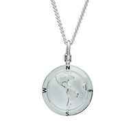 Americas Map Globe Personalised St Christopher - Silver Chain Scarlett Jewellery
