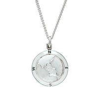 Australasia Map Globe Personalised St Christopher - Silver Chain Scarlett Jewellery