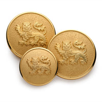 Lion Passant Guardant Blazer Button Set In Gold Benson & Clegg