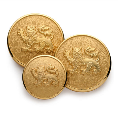 Lion Passant Guardant Blazer Button Set In Gold Benson & Clegg