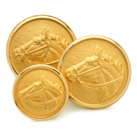 Horse Head Blazer Button In Gold Benson & Clegg