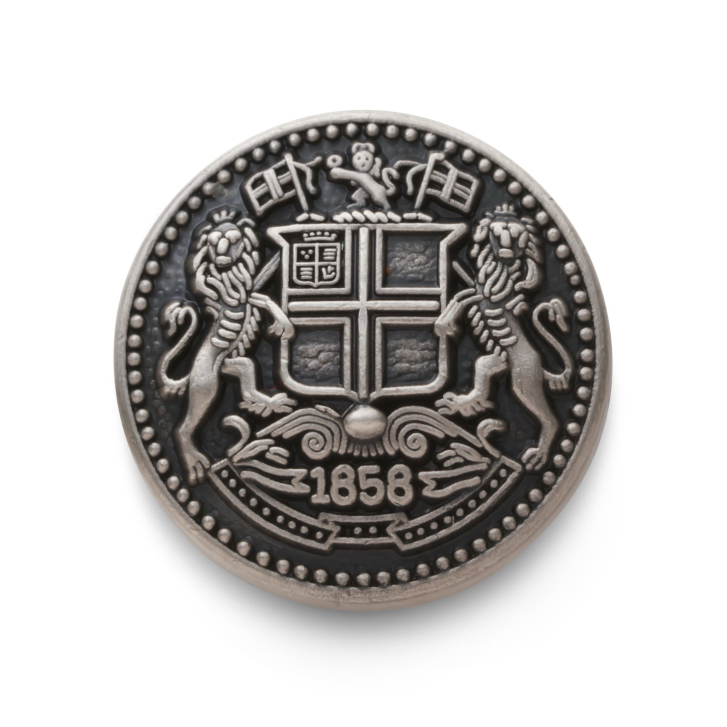 East India Company Blazer Button Set In Antique Silver Benson & Clegg