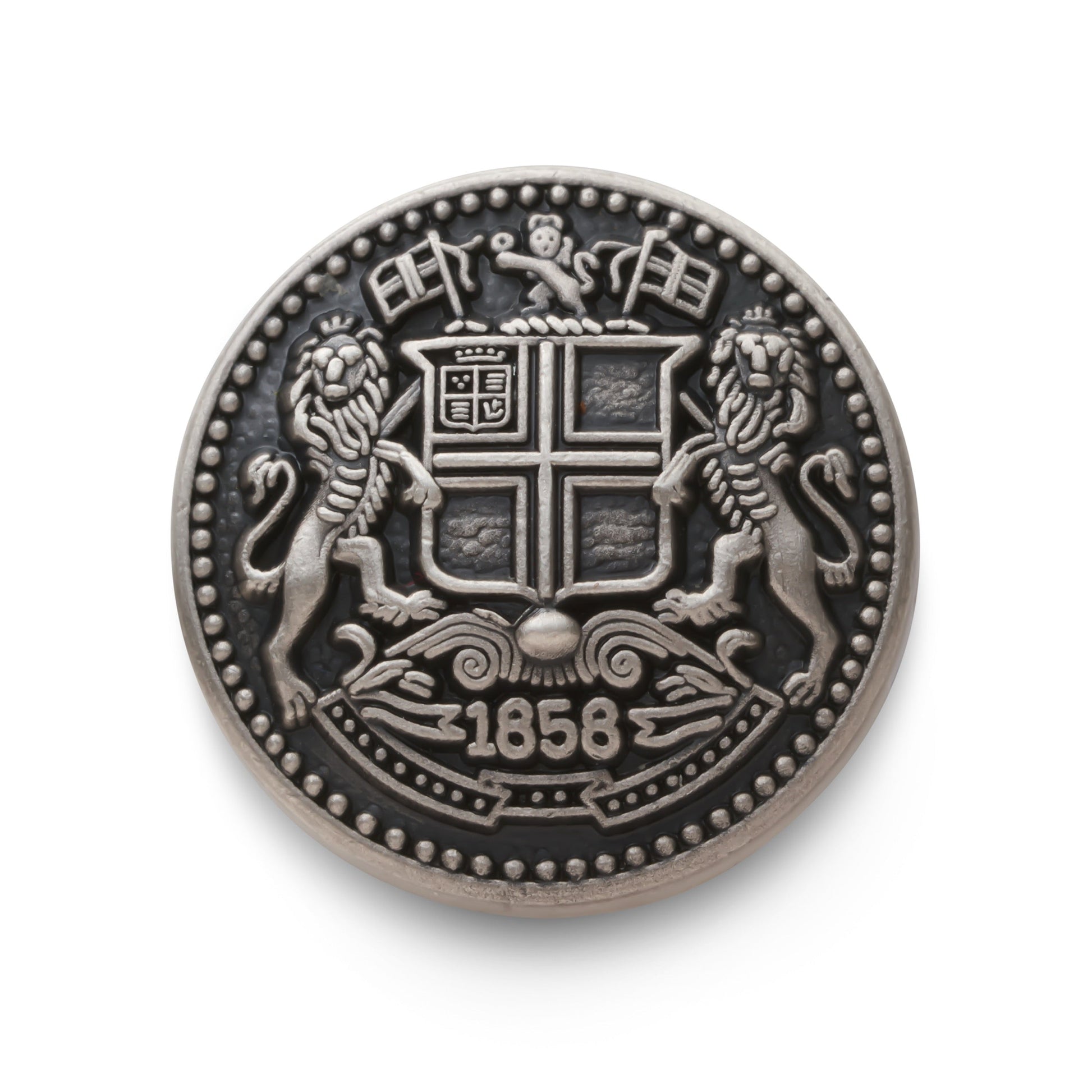 East India Company Blazer Button Set In Antique Silver Benson & Clegg