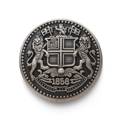 East India Company Blazer Button Set In Antique Silver Benson & Clegg