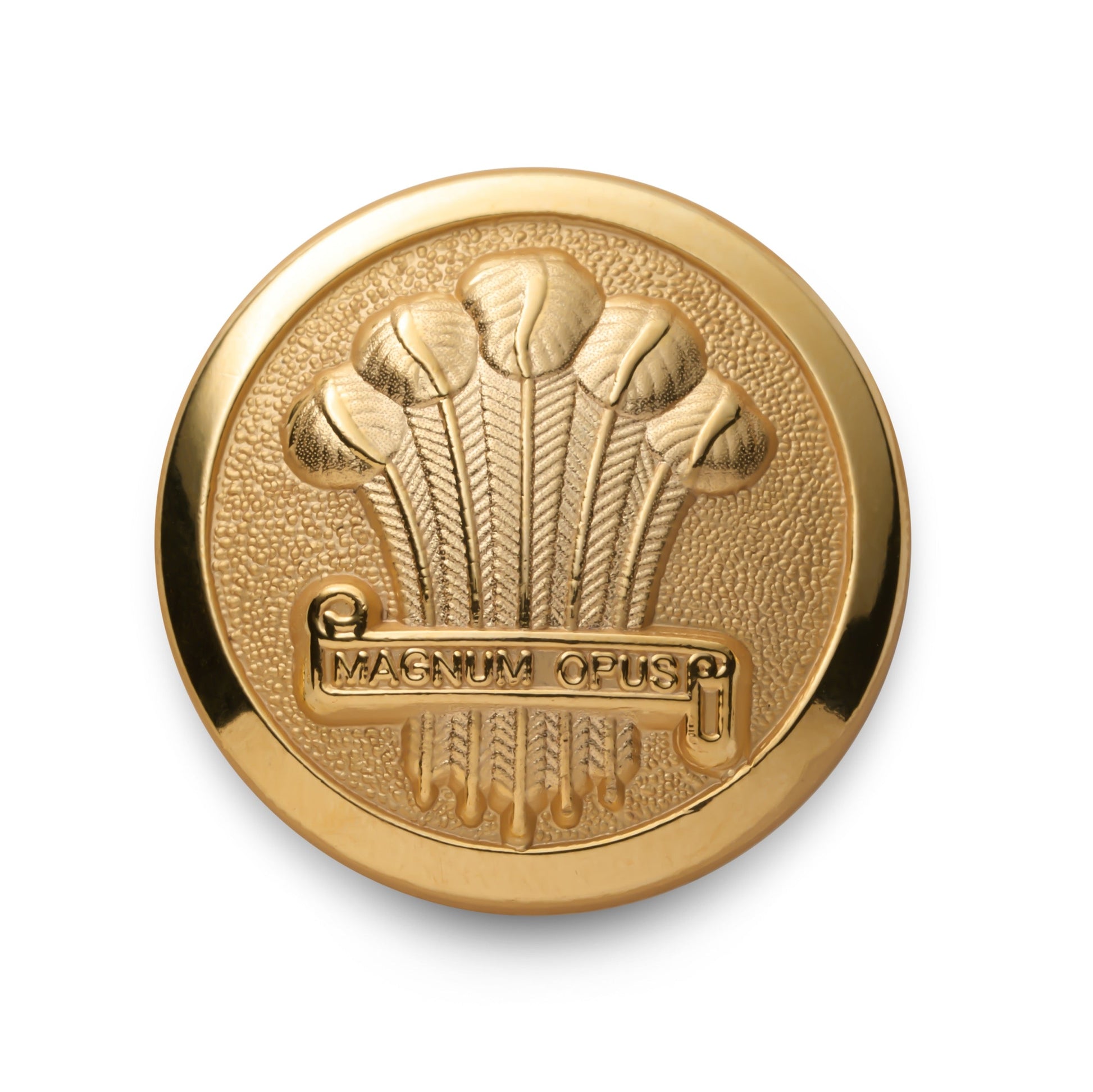 Heraldic Plume Blazer Button Set In Gold Benson & Clegg