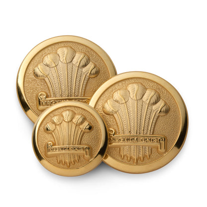 Heraldic Plume Blazer Button Set In Gold Benson & Clegg