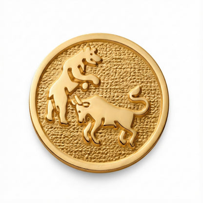 Bull And Bear Blazer Button In Gold Benson & Clegg