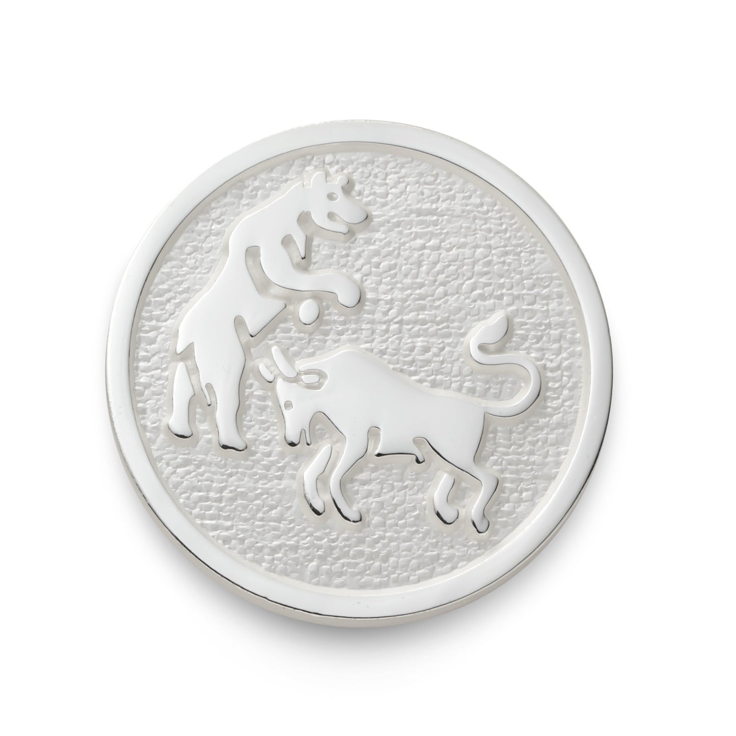 Bull And Bear Blazer Button Set In Silver Benson & Clegg