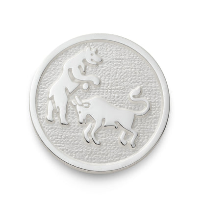 Bull And Bear Blazer Button Set In Silver Benson & Clegg
