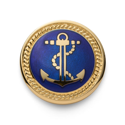 Anchor Blazer Button Set In Gold And Royal Blue Benson & Clegg