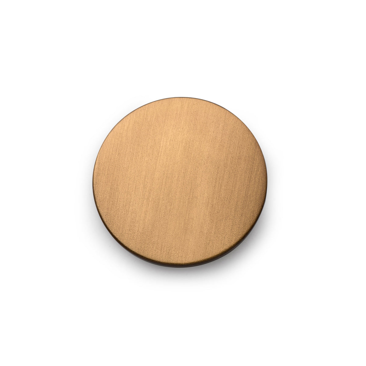 Brushed bronze blazer button with textured finish, detailed close-up, by Benson & Clegg.
