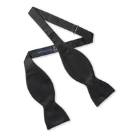Black Satin Silk Self-Tie Bow Tie Benson & Clegg