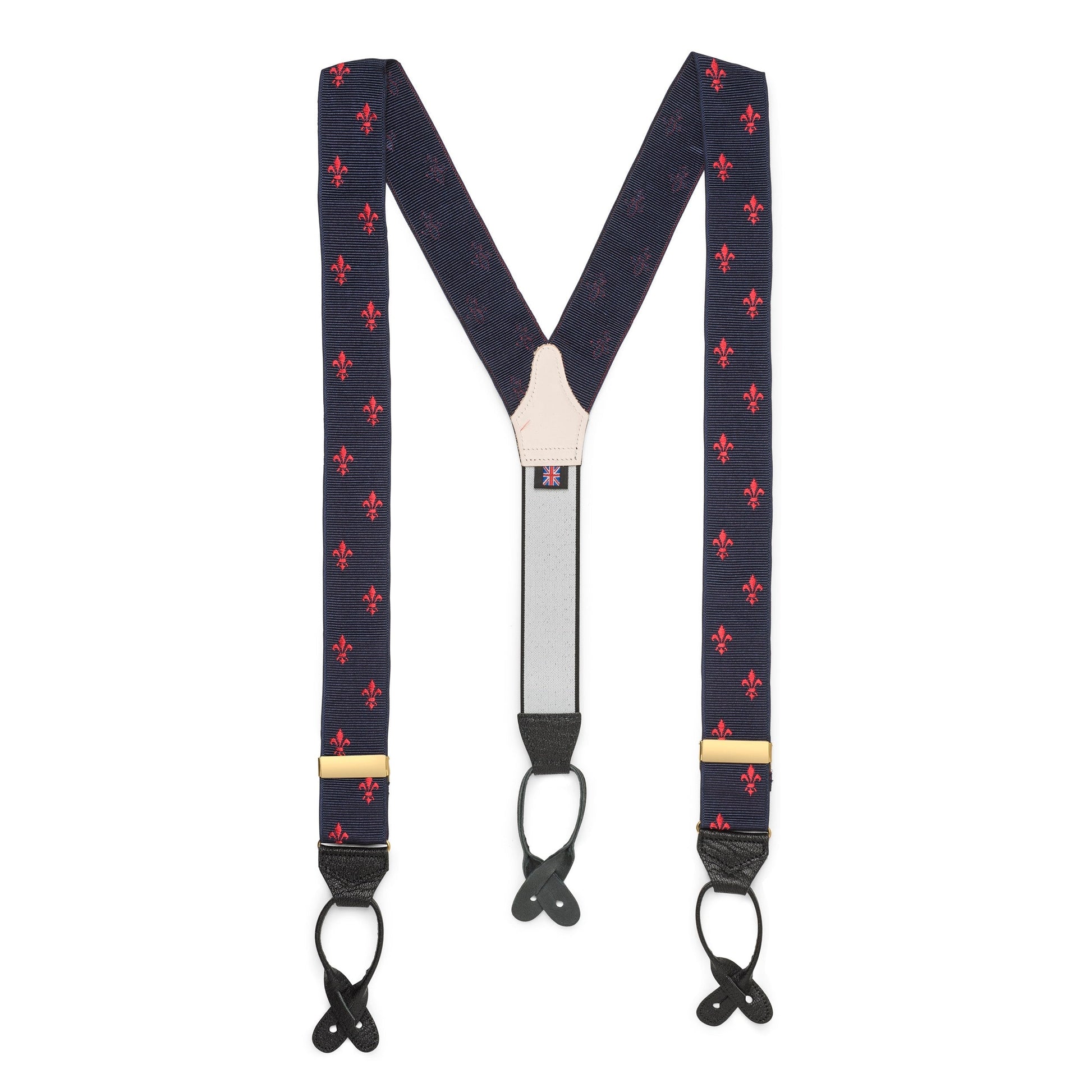 Fleur De Lys Braces In Navy