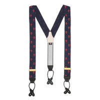 Fleur De Lys Braces In Navy