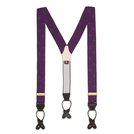 Fleur De Lys Braces In Purple