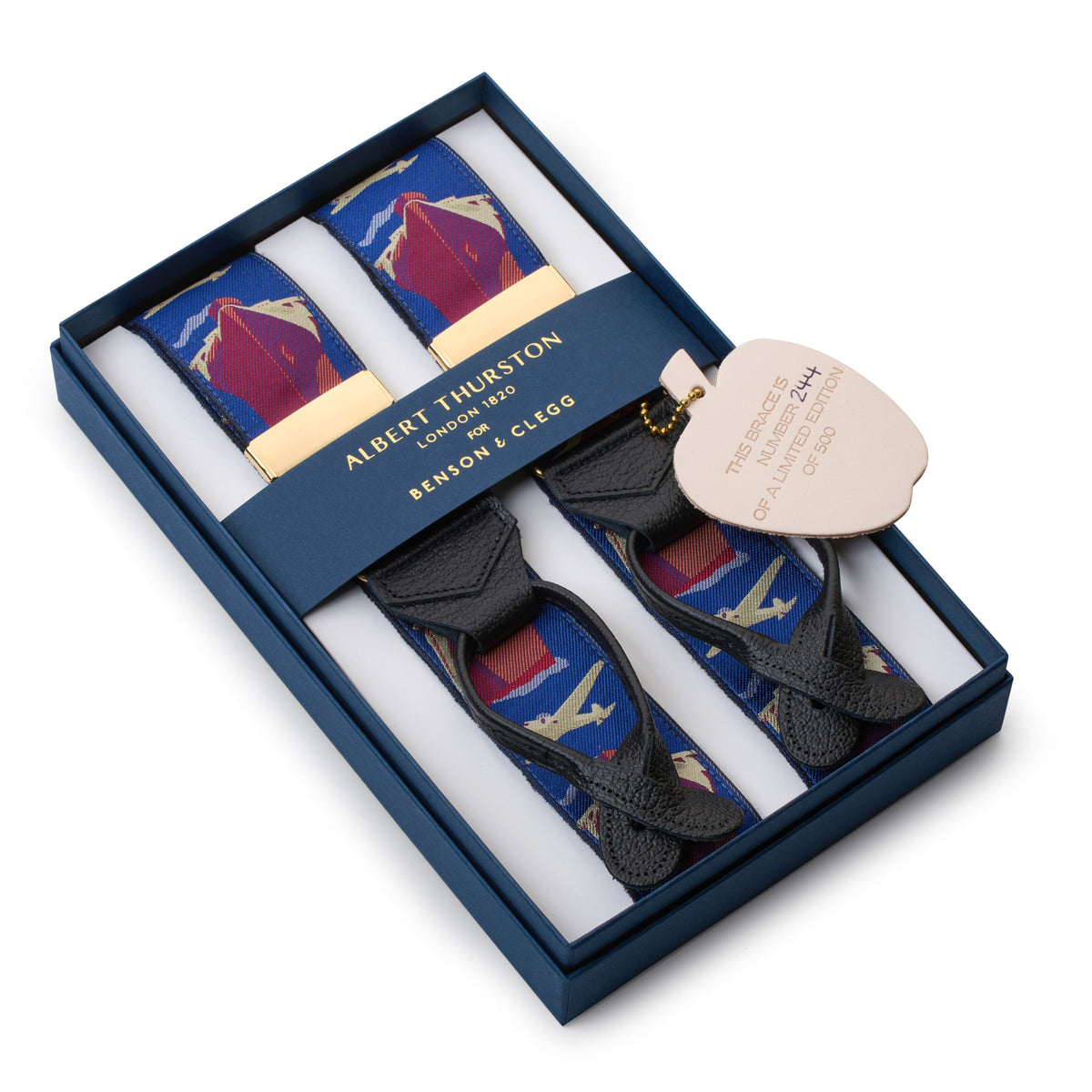 Thirties Travel Limited Edition Luxury Braces Benson & Clegg