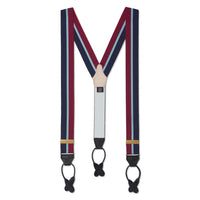 Royal Air Force braces in black leather with brass fittings by Benson & Clegg.