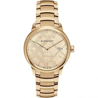 Burberry watch BU10006 Engraved Gold Dial - SJR London Timepiece