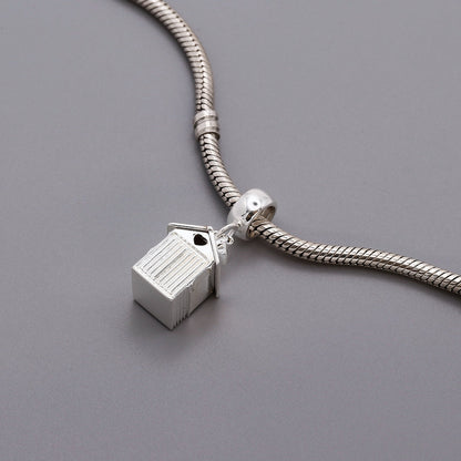 Beach Hut Personalised Silver Charm Scarlett Jewellery