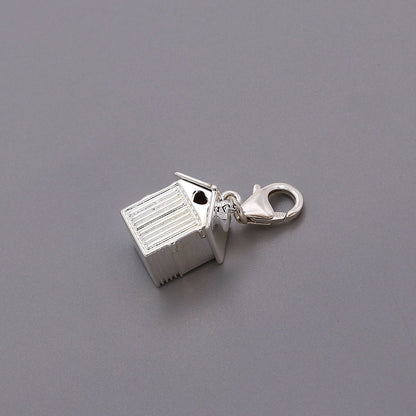 Beach Hut Personalised Silver Charm Scarlett Jewellery
