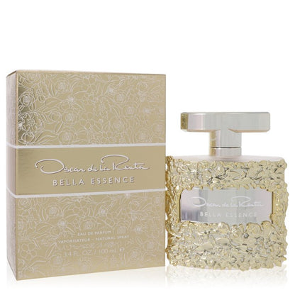 Bella Essence by Oscar De La Renta eau de parfum spray in gold bottle with white label, 1.7oz/50ml, by The Fragrance Avenue.