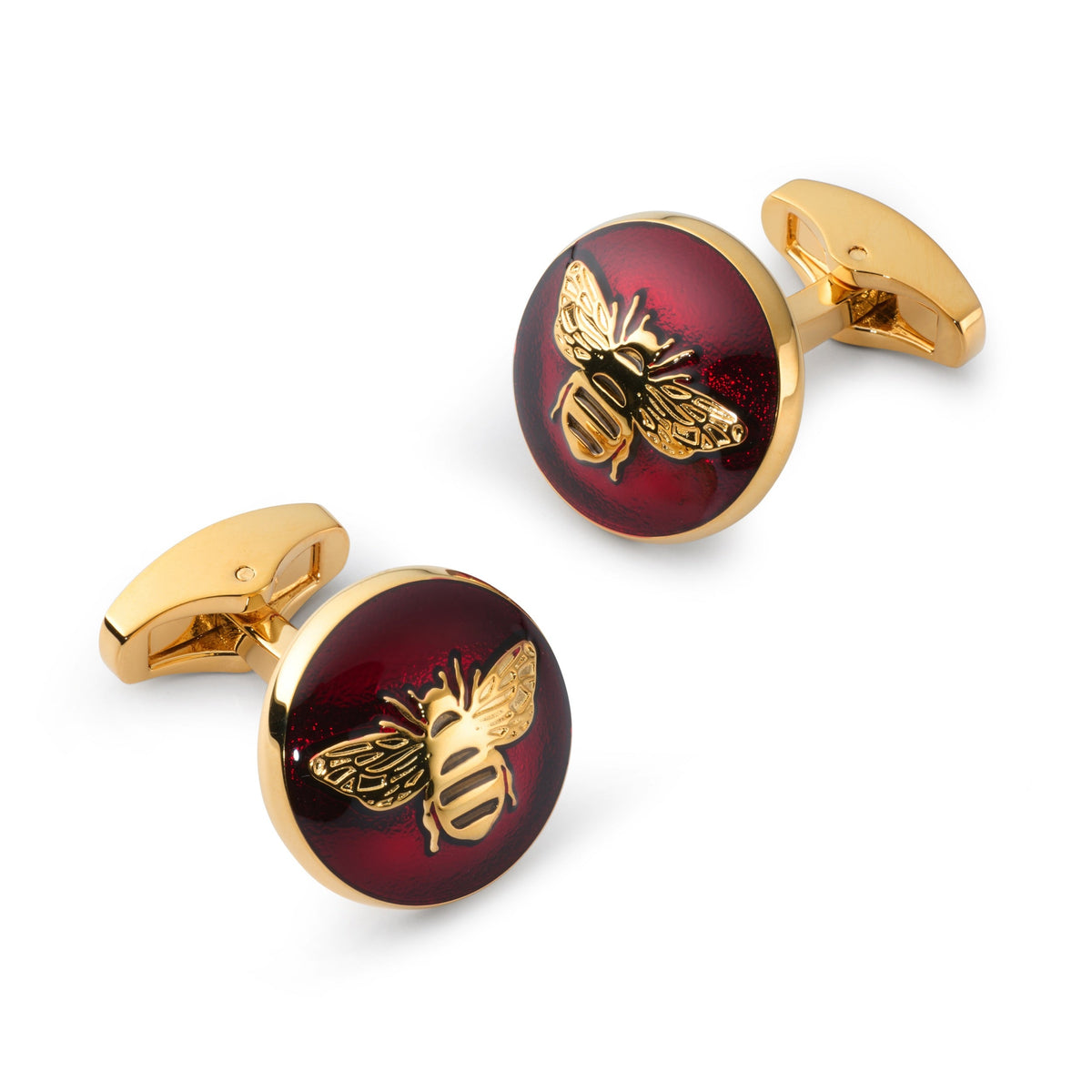 Bee Cufflinks In Red Benson & Clegg