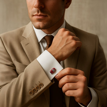 Crimson Racer Cufflinks Benson & Clegg