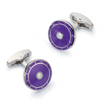 Halo Cufflinks In Royal Purple Benson & Clegg