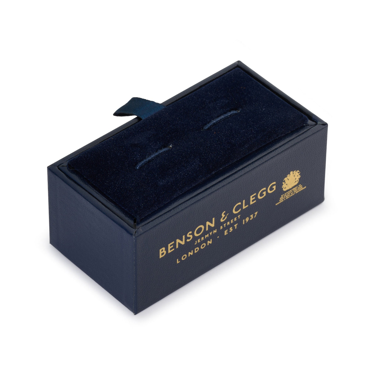 Green weaved sterling silver cufflinks with intricate detailing by Benson & Clegg