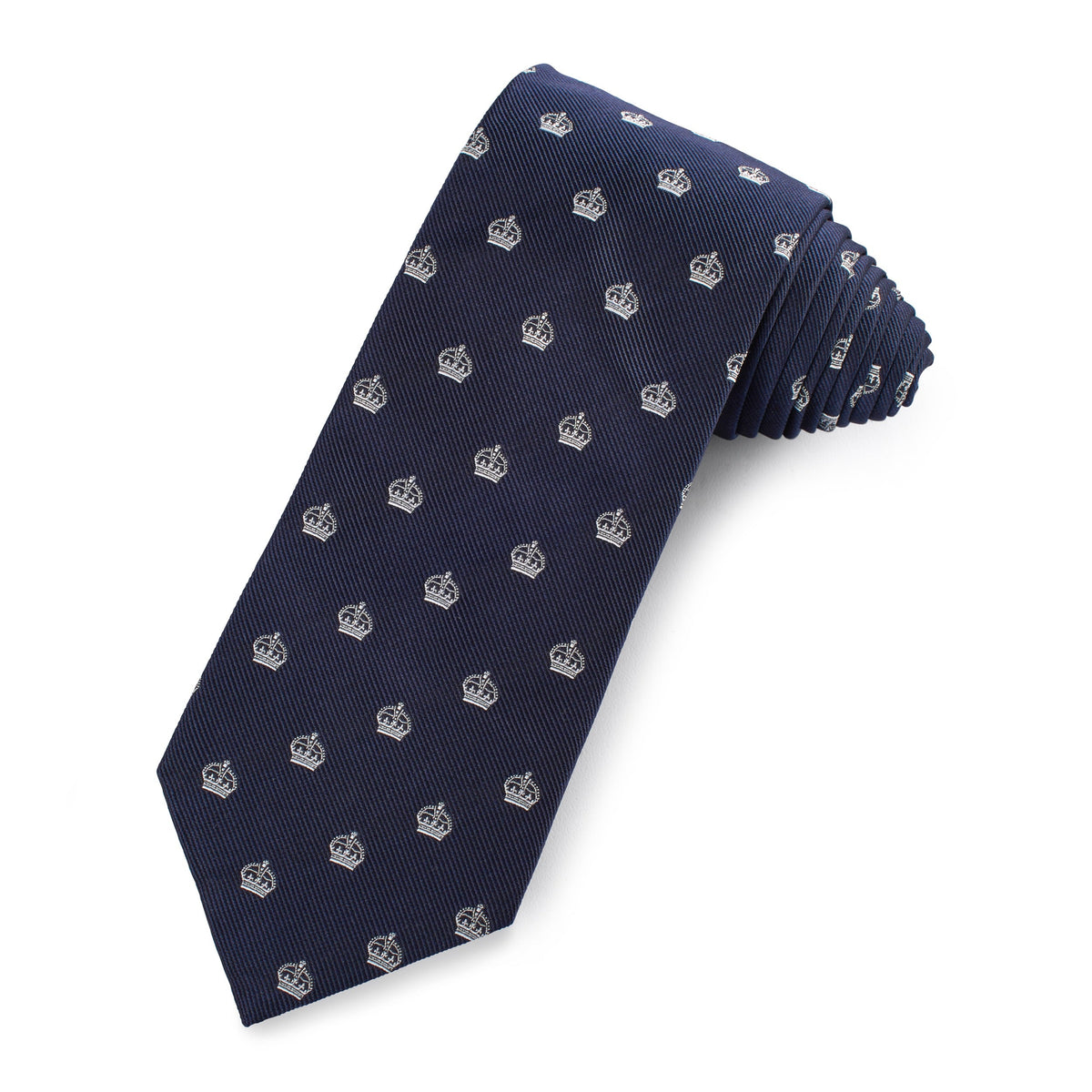 Royal Crown Silk Tie In Navy Benson & Clegg