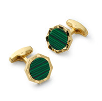 Signet Cufflinks In Malachite Benson & Clegg