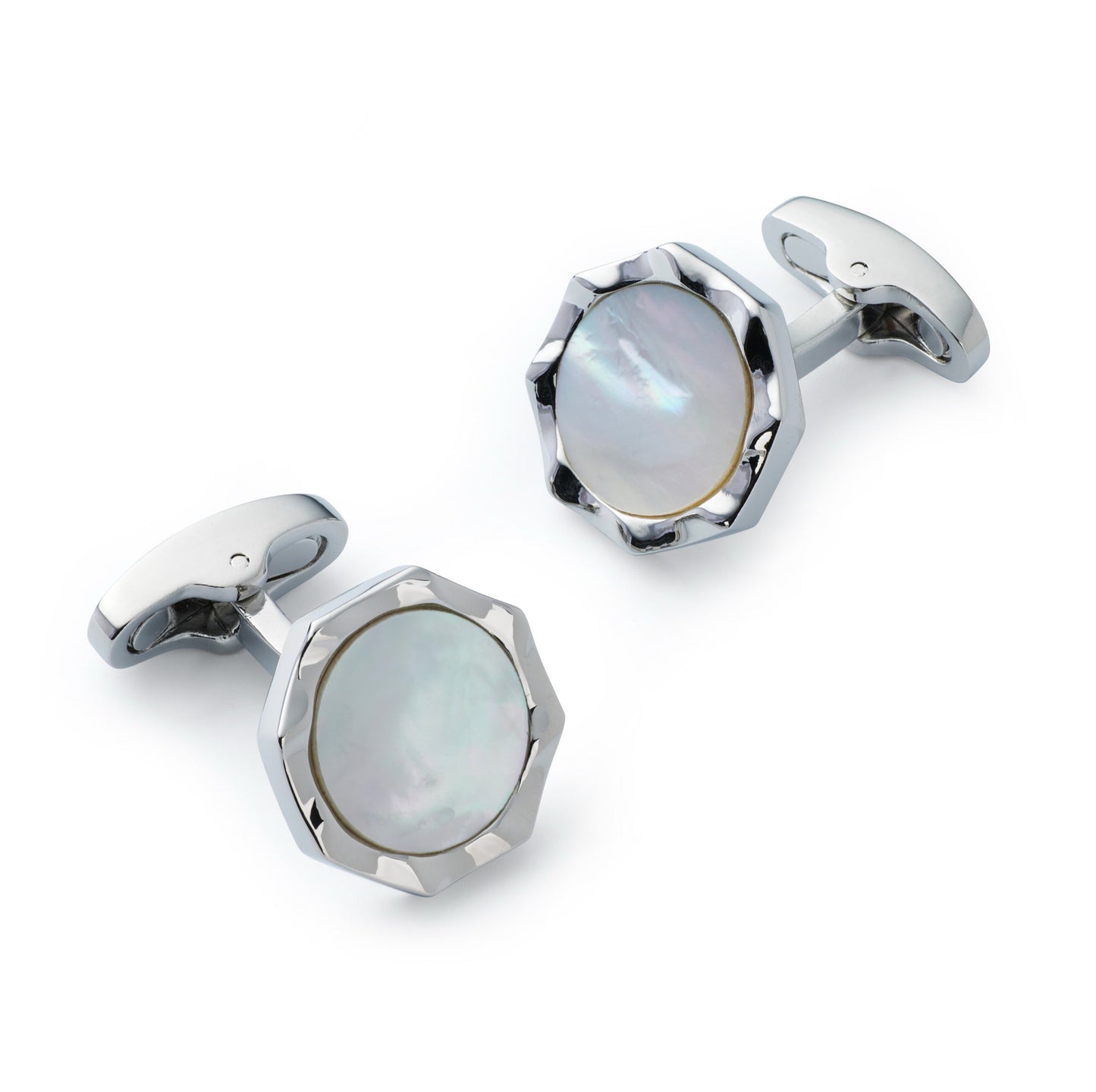 Signet Cufflinks In Mother Of Pearl Benson & Clegg