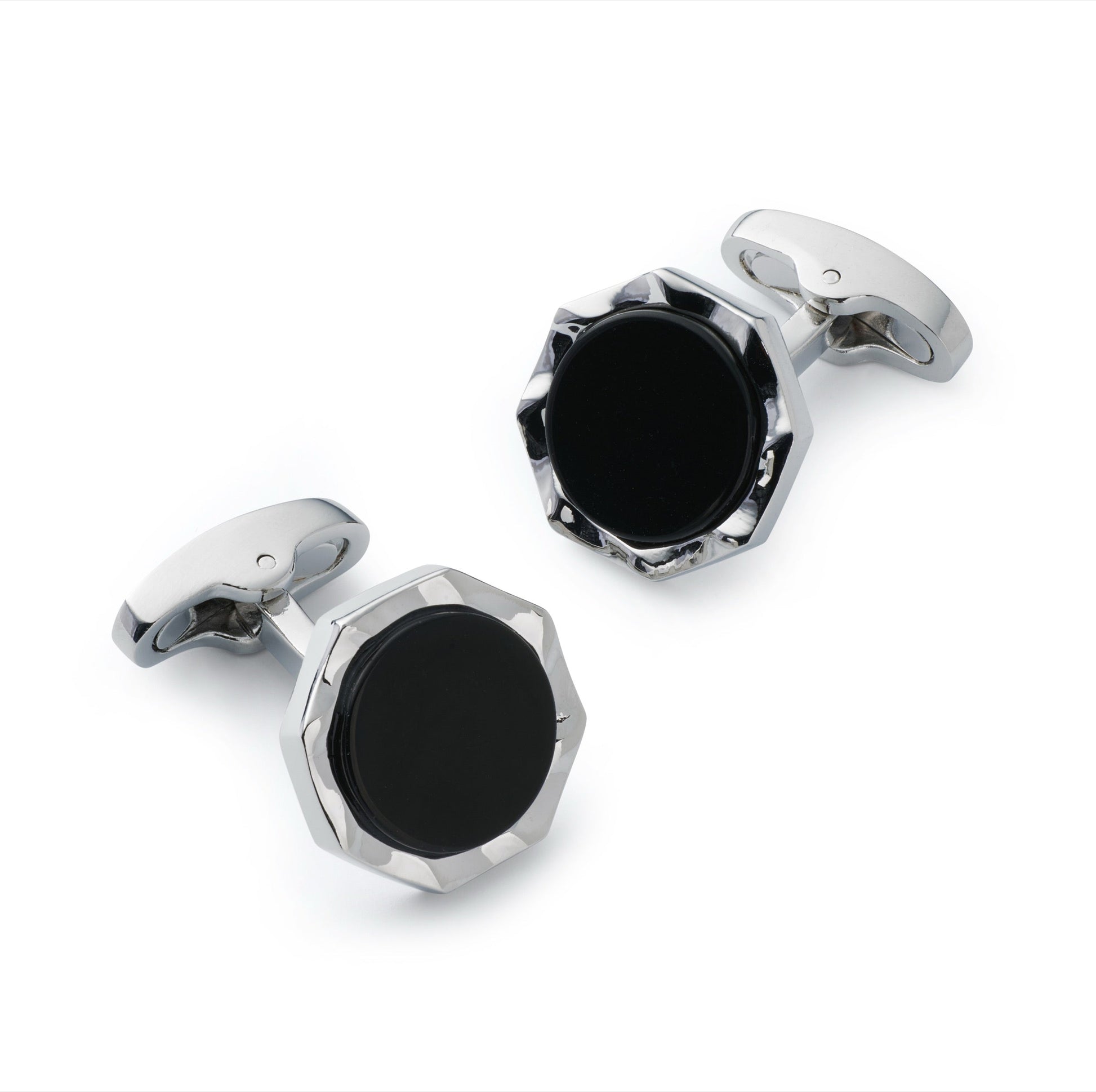 Signet Cufflinks In Onyx Benson & Clegg
