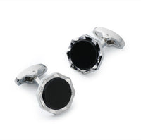 Signet Cufflinks In Onyx Benson & Clegg