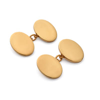 Sterling Silver British Hallmarked Chain Cufflinks With 22ct Gold Benson & Clegg