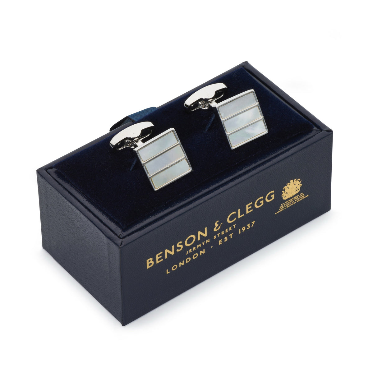 Triptych Cufflinks In Mother Of Pearl Benson & Clegg