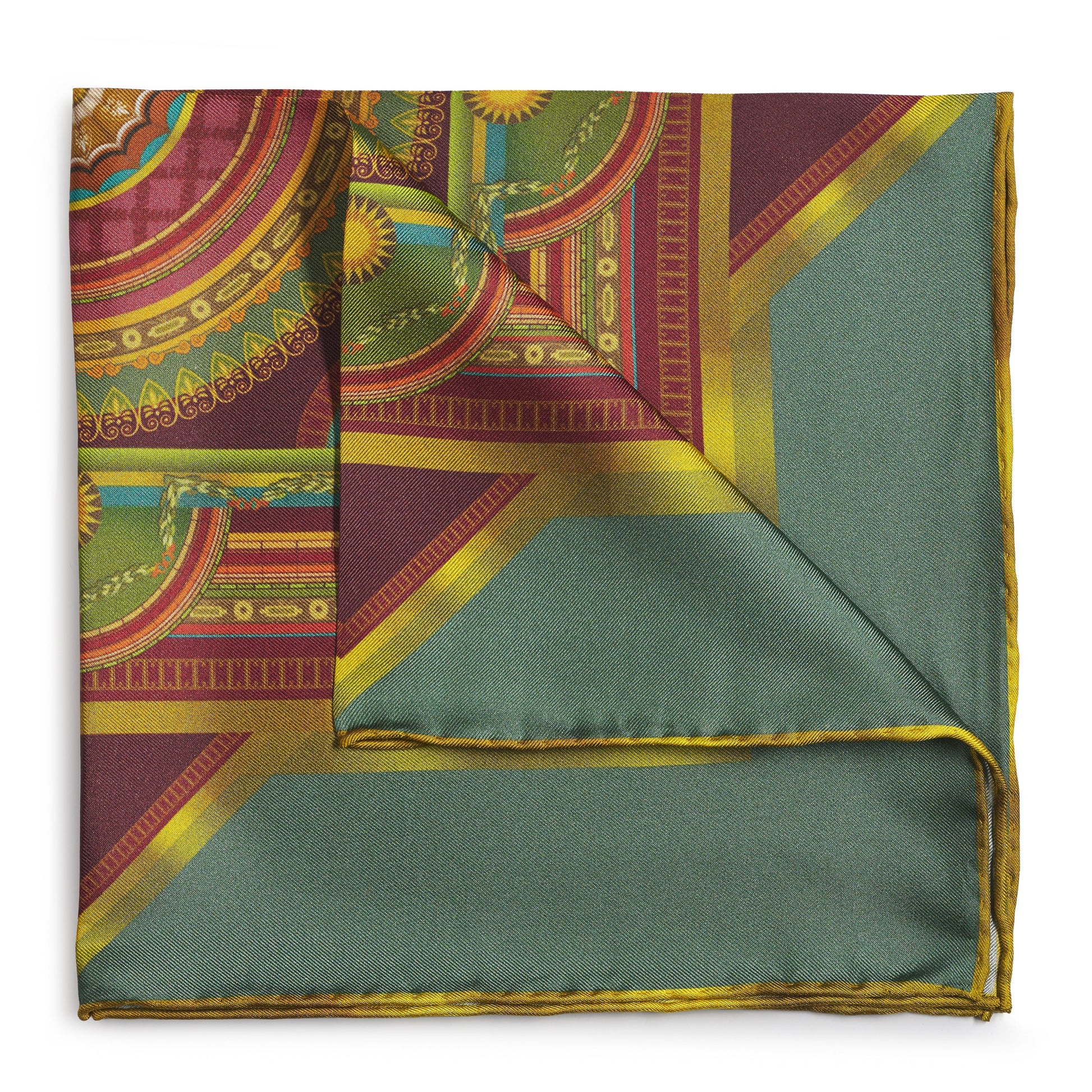 Criterion Foyer Turquoise Pocket Square Benson & Clegg