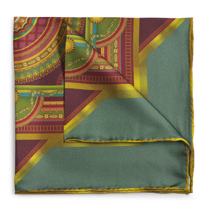 Criterion Foyer Turquoise Pocket Square Benson & Clegg