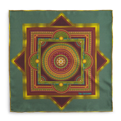 Criterion Foyer Turquoise Pocket Square Benson & Clegg
