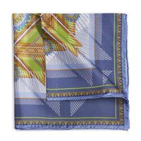 Edinburgh Saltire Waverley Blue Pocket Square Benson & Clegg