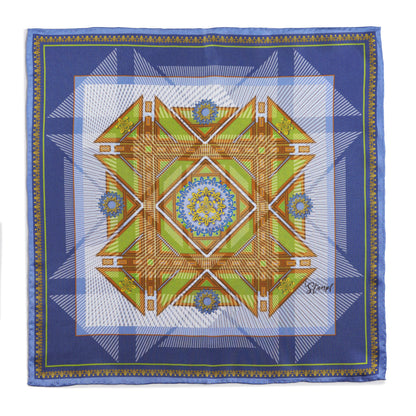 Edinburgh Saltire Waverley Blue Pocket Square Benson & Clegg