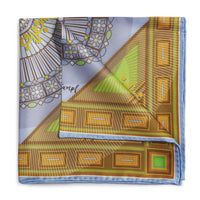 Edinburgh Saltire Waverley Green Pocket Square Benson & Clegg