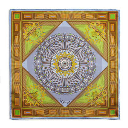 Edinburgh Saltire Waverley Green Pocket Square Benson & Clegg